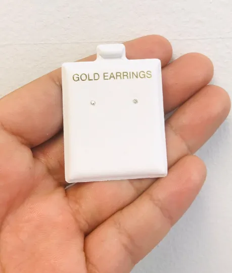 10K Yellow Gold CZ Earrings 1.5 to 7mm Stud Push Back Earrings / Womens Earrings /Aretes para Mujer en Oro Real / Push Back Earrings / Stud Earrings