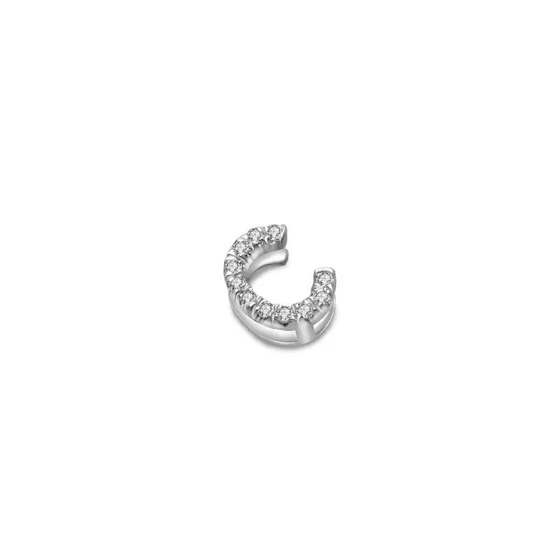 18k Gold Initial Letter "C" Diamond Pandent