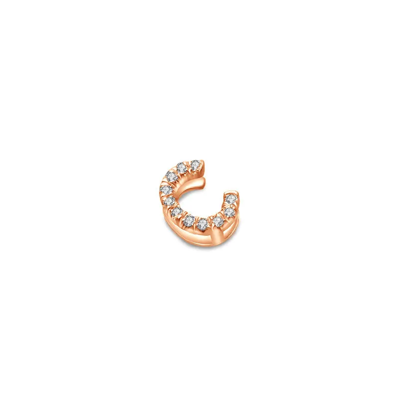 18k Gold Initial Letter "C" Diamond Pandent