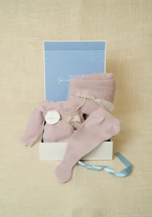 Admirar SET (2 colors AVAILABLE) #9412 -  Four Pieces Knitted Outfit for Newborn