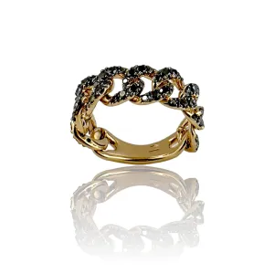 Anello groumette in oro e diamanti - Simmi Gioielli