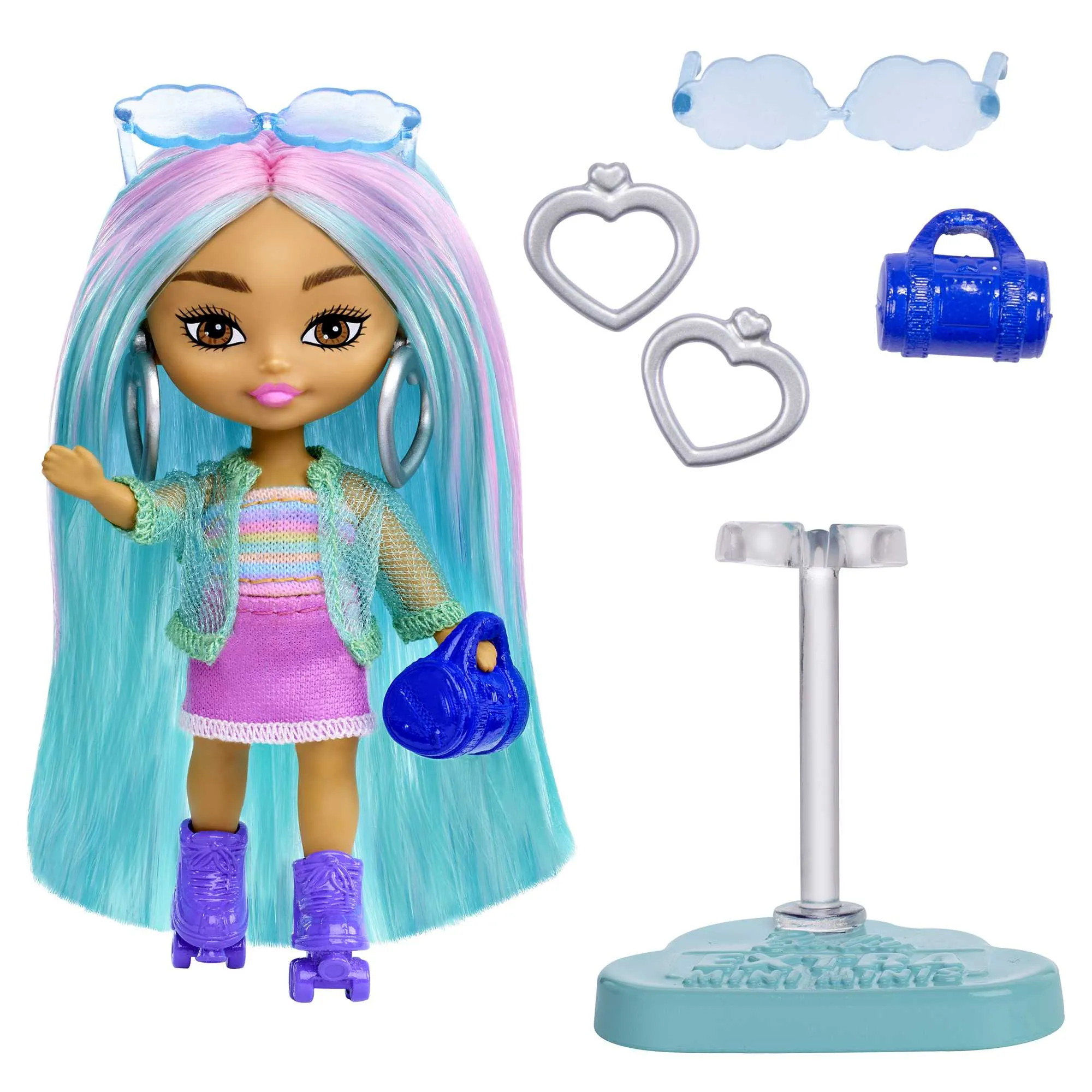Barbie Extra Mini Minis Muñeca Cabello Azul