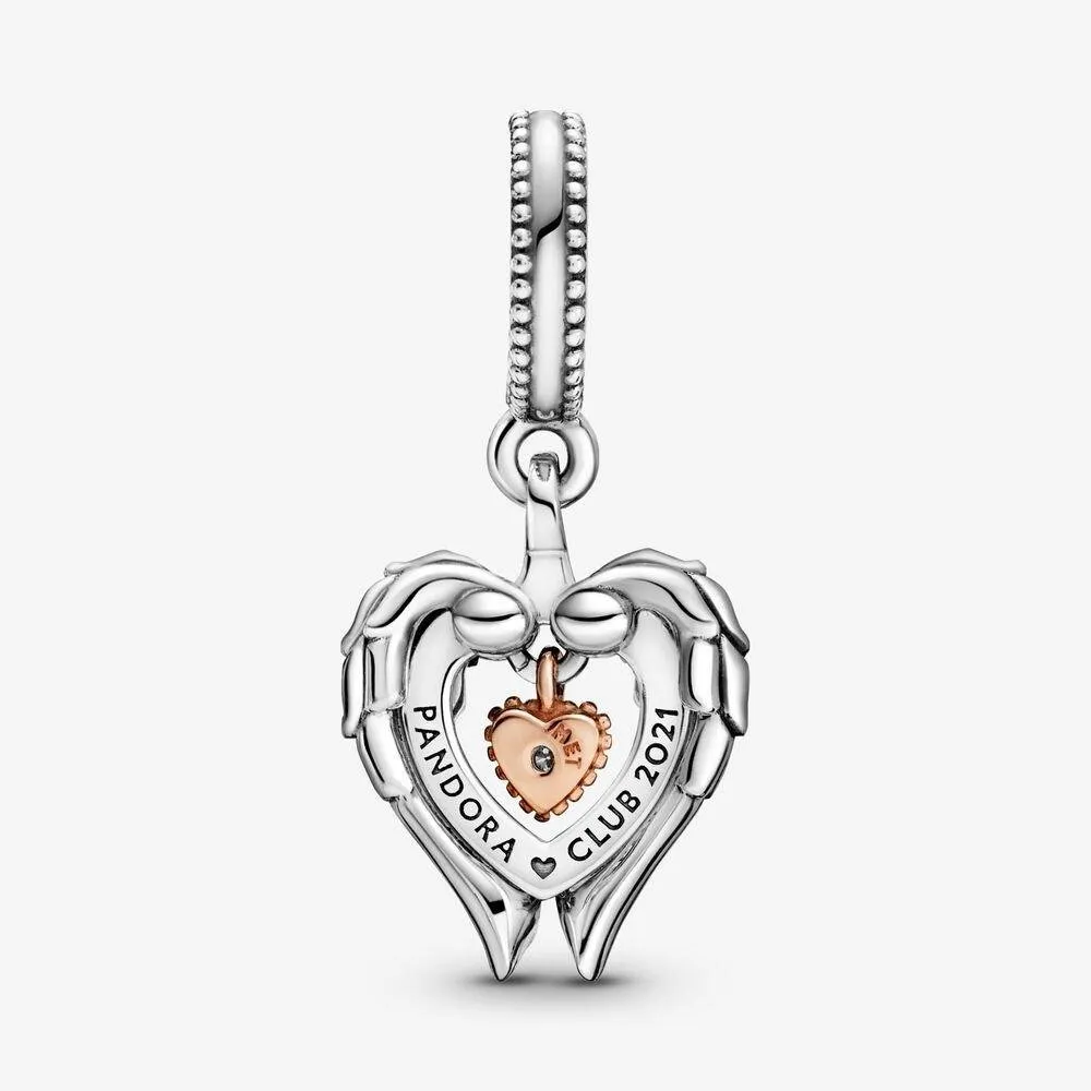 Charm pendente Cuore e ali d’angelo Pandora Club 2021 - 789296C01