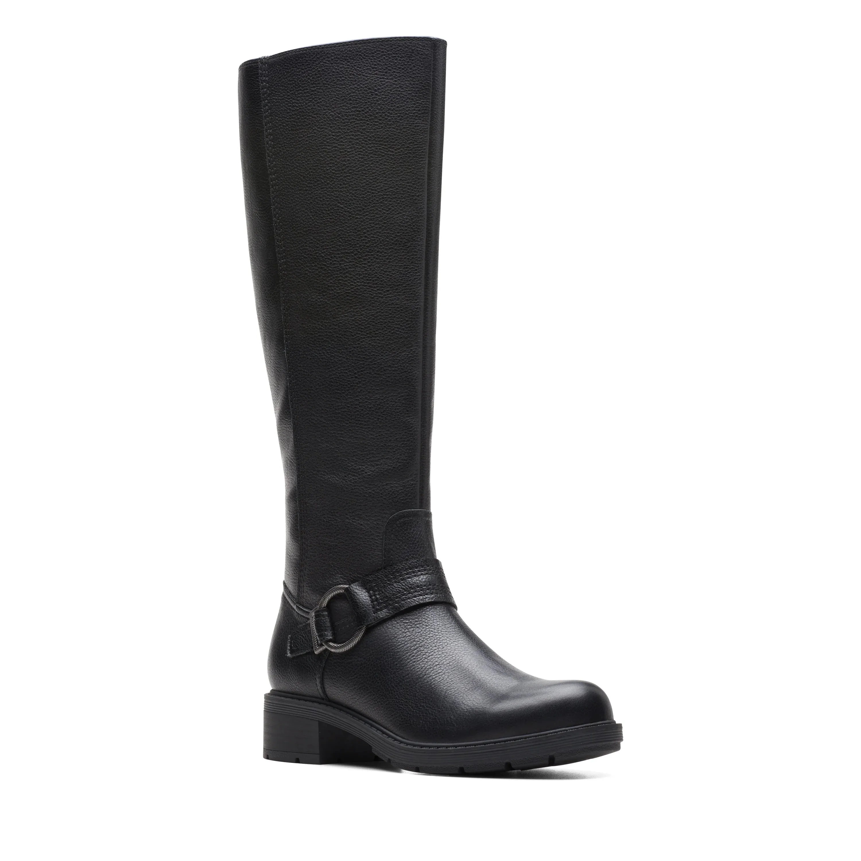 CLARKS | BOTAS MUJER | HEARTH RAE BLACK LEATHER | NEGRO