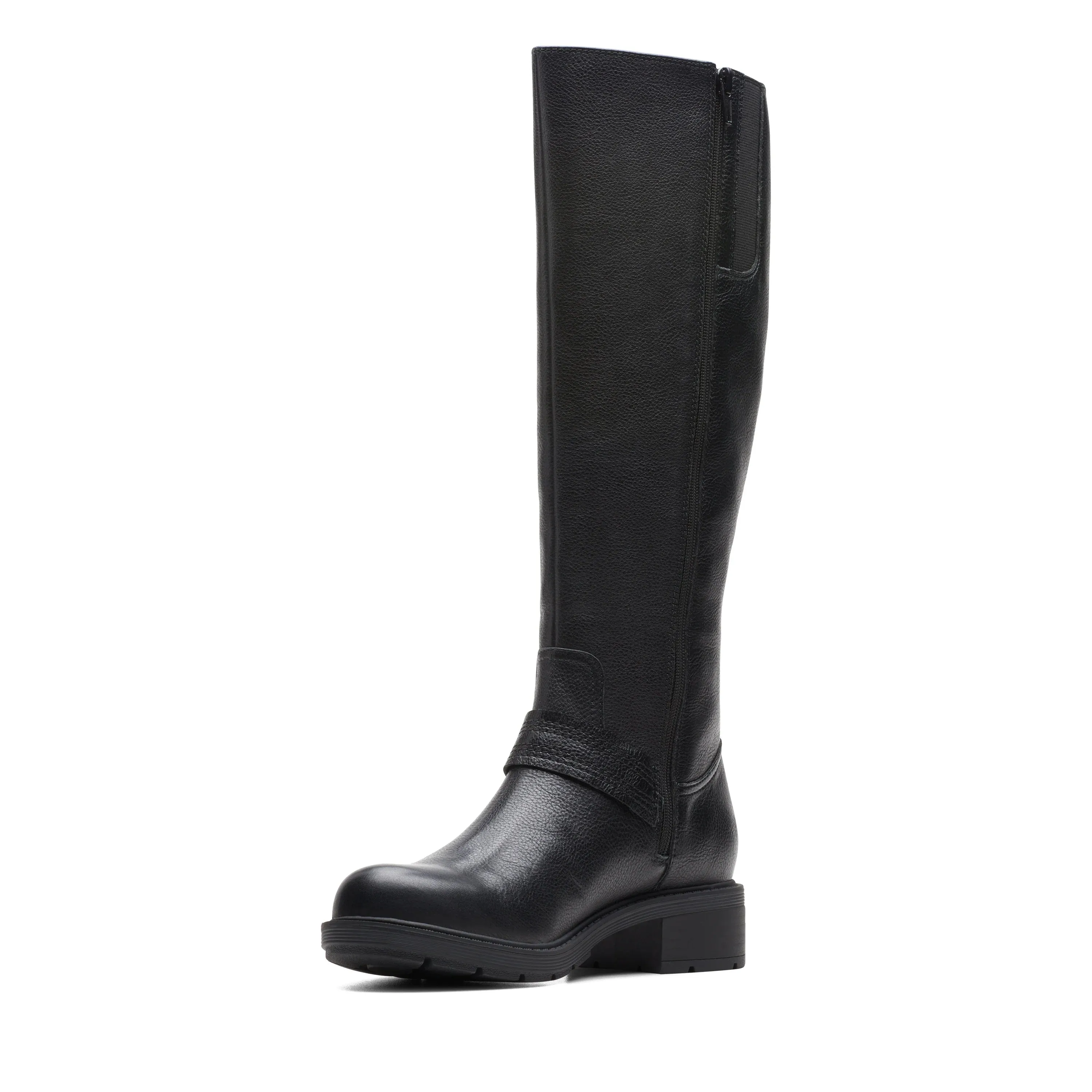 CLARKS | BOTAS MUJER | HEARTH RAE BLACK LEATHER | NEGRO