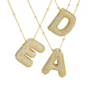 Collar Letras Globo con circonia