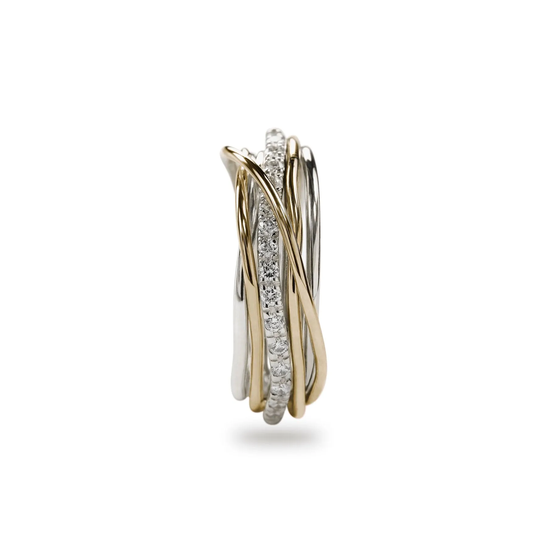 Filodellavita Classic 7 Fili in Oro Rosa / Oro Giallo 9kt Argento 925 e Diamanti Bianchi