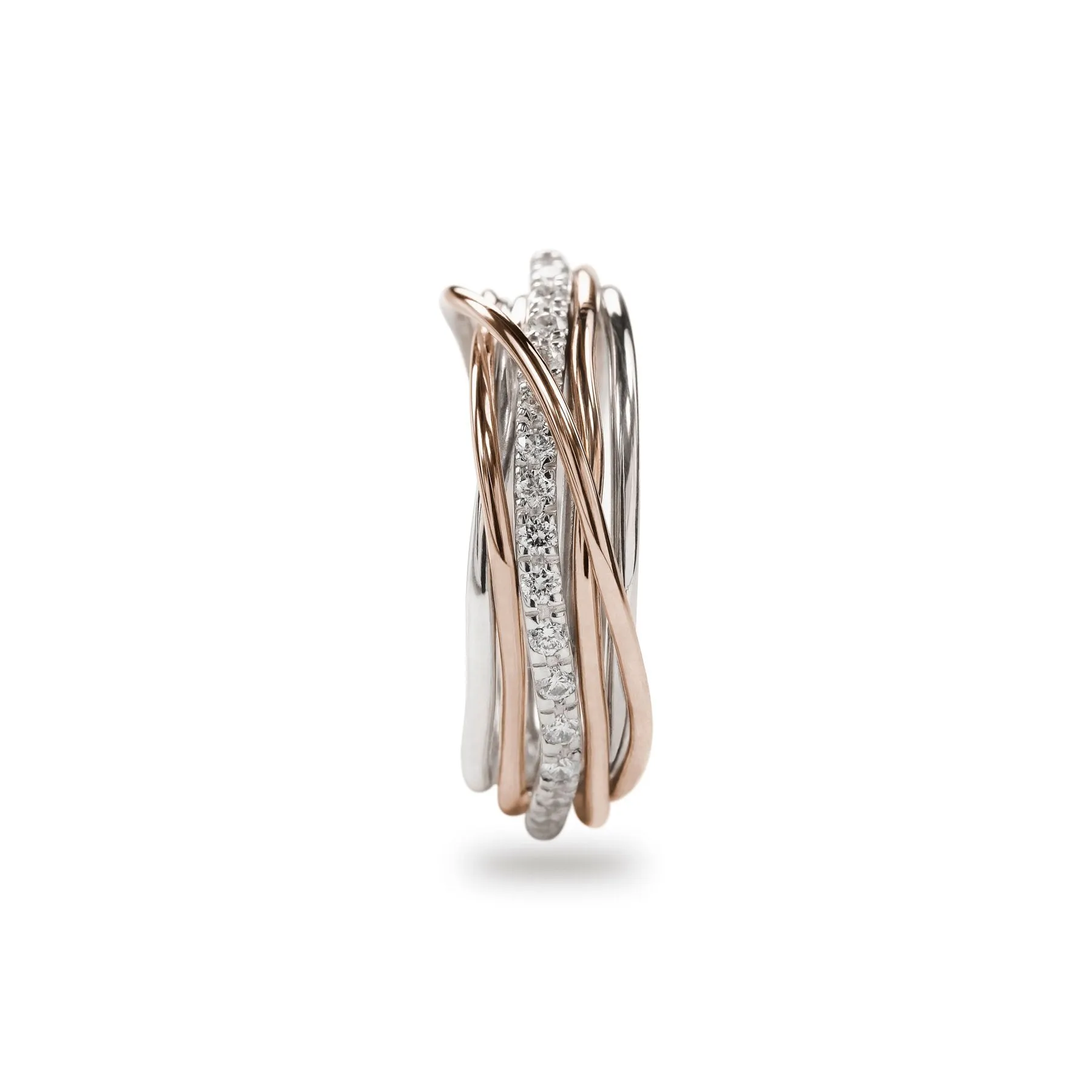 Filodellavita Classic 7 Fili in Oro Rosa / Oro Giallo 9kt Argento 925 e Diamanti Bianchi