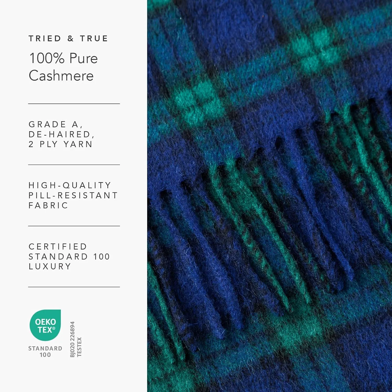 Fishers Finery Women's 100% Pure Cashmere Winter Scarf