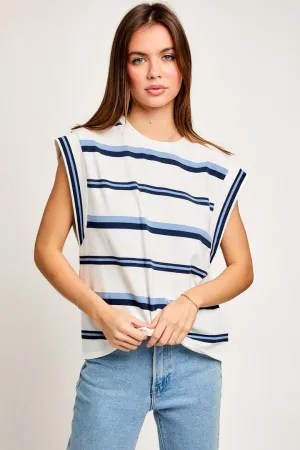 Franela Muscle Stripes Azul