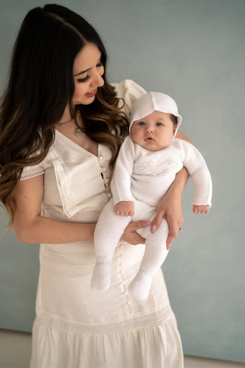 Little Star Three Piece Knitted Outfit for Newborns – 100% Organic Cotton (Available in 4 Colors)