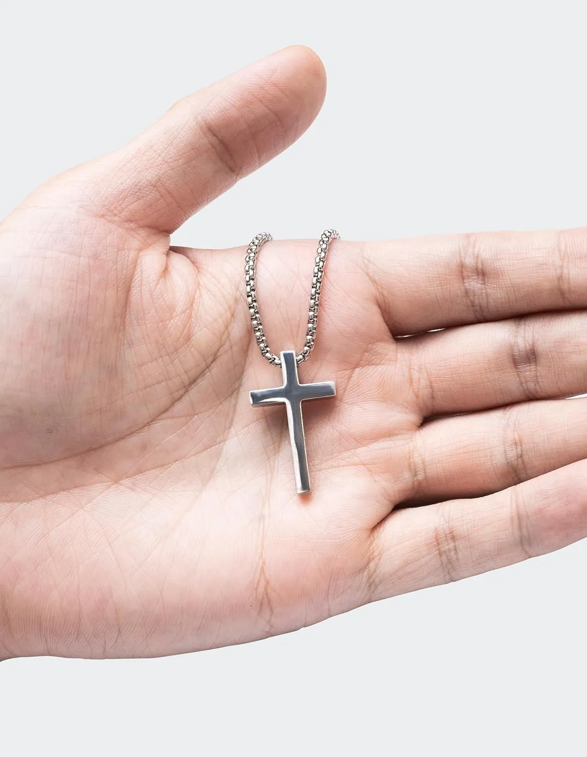 Pardon Cross Milagrosa Medalla Pendant Necklace for Women Men Christian Easter Gifts, Cruz Del Perdon Catolica with St Benedict and Milagrosa Medal, Cruz De Caravaca,Regalo Religioso Cat??lico De Para Hombres Y Mujeres