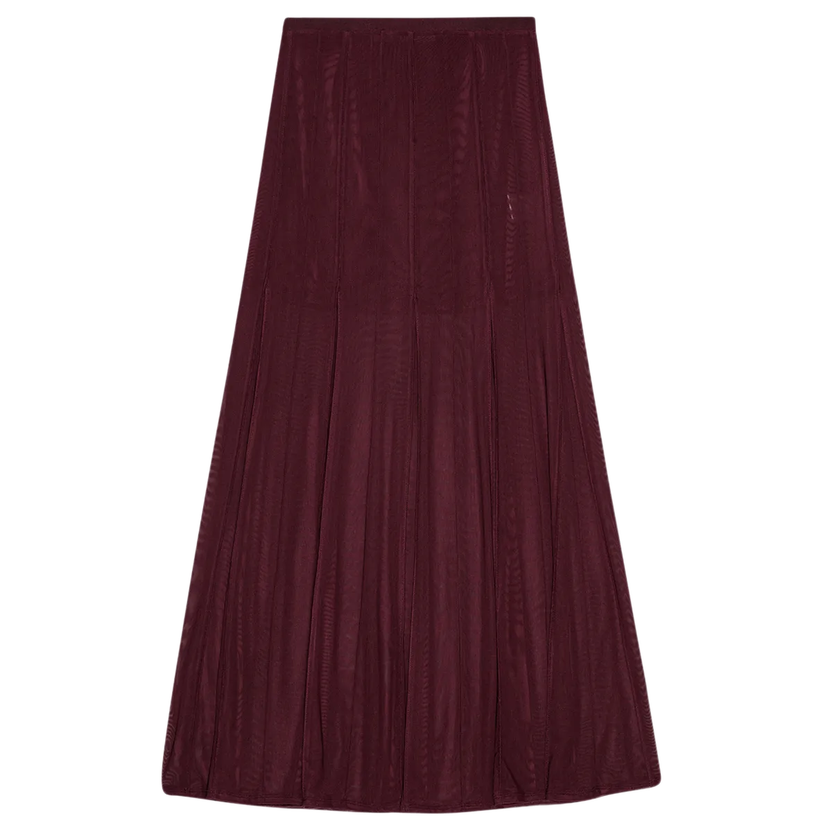 Pleated Midi Mesh Skirt