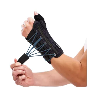 Quick-Strap Wrist & Thumb Spica Splint  Adjustable Support Brace for De Quervain's Tenosynovitis, Tendonitis, Arthritis, Sprains, and Fractures (L/XL, Left Hand)