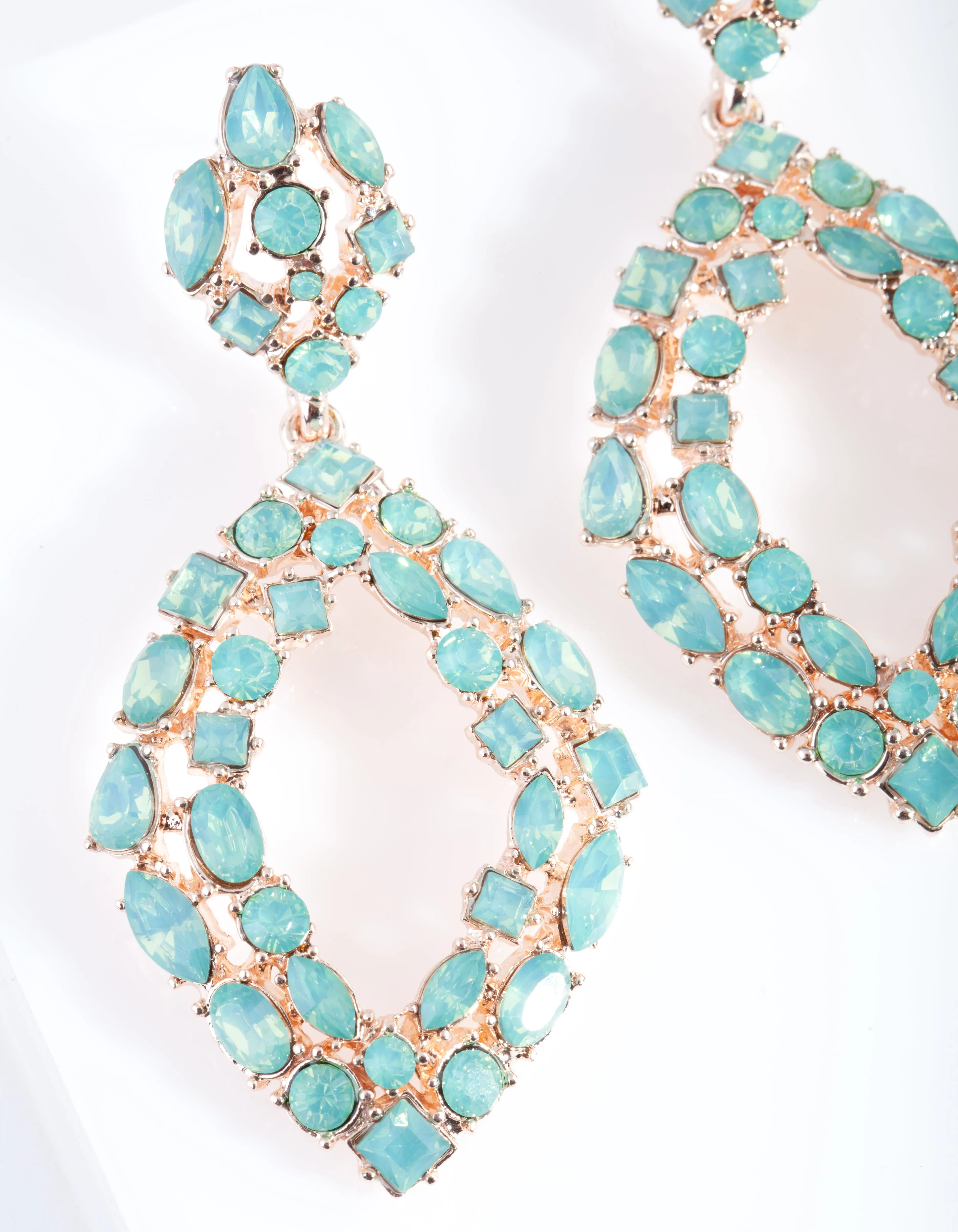 Rose Gold Diamante Stone Set Earring