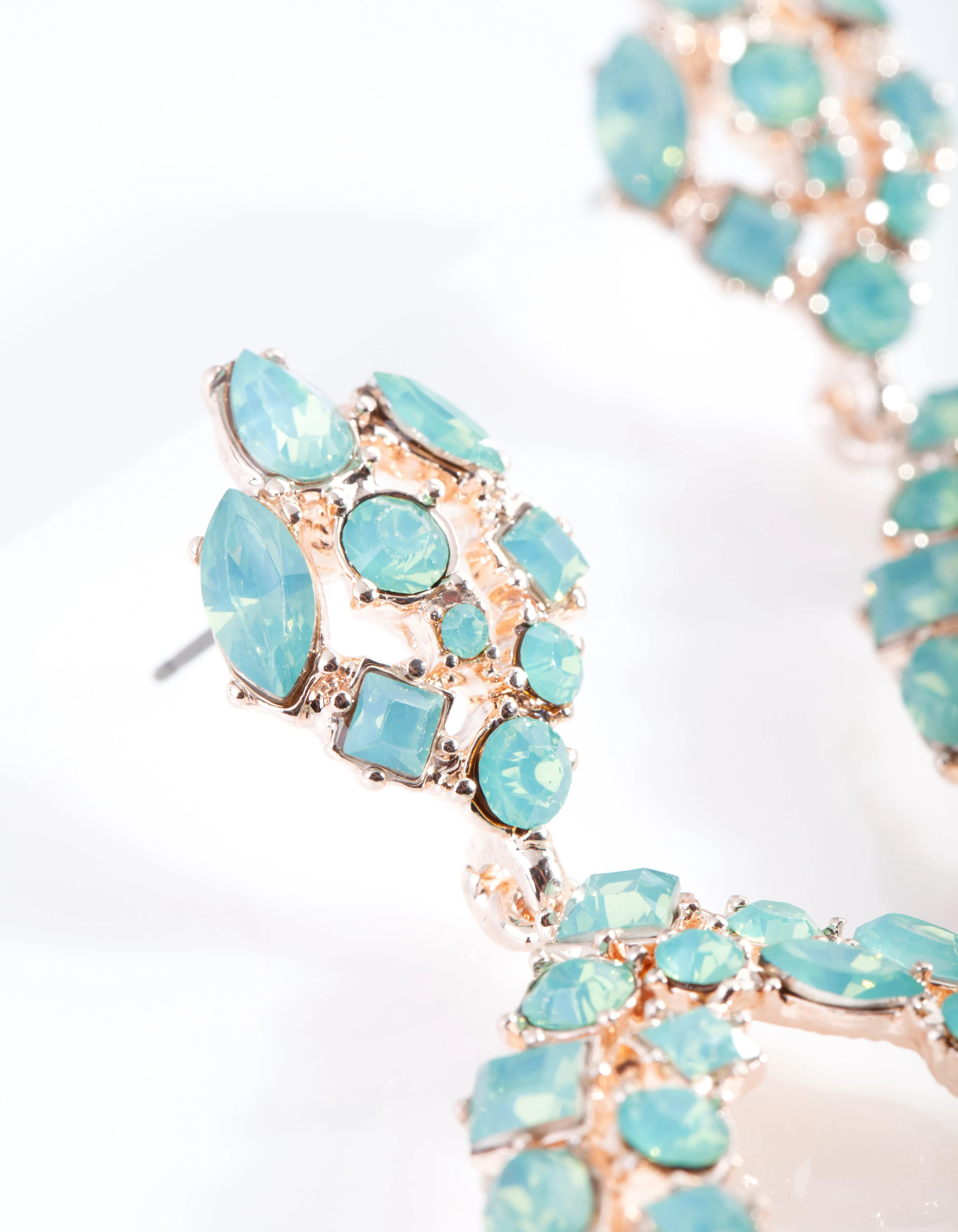 Rose Gold Diamante Stone Set Earring