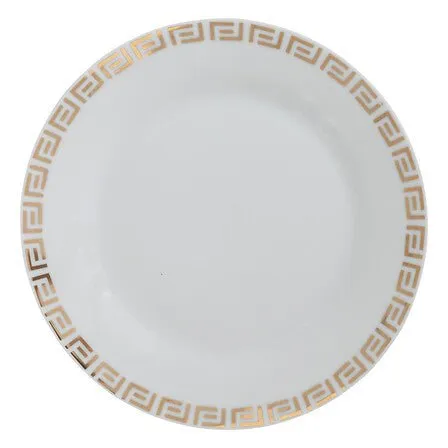 Servizio di piatti 18pz bianco Vers con dettagli oro | Rohome