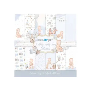 Set 24 Papeles Scrap 15x15cm Lullaby Baby Boy Papers For You